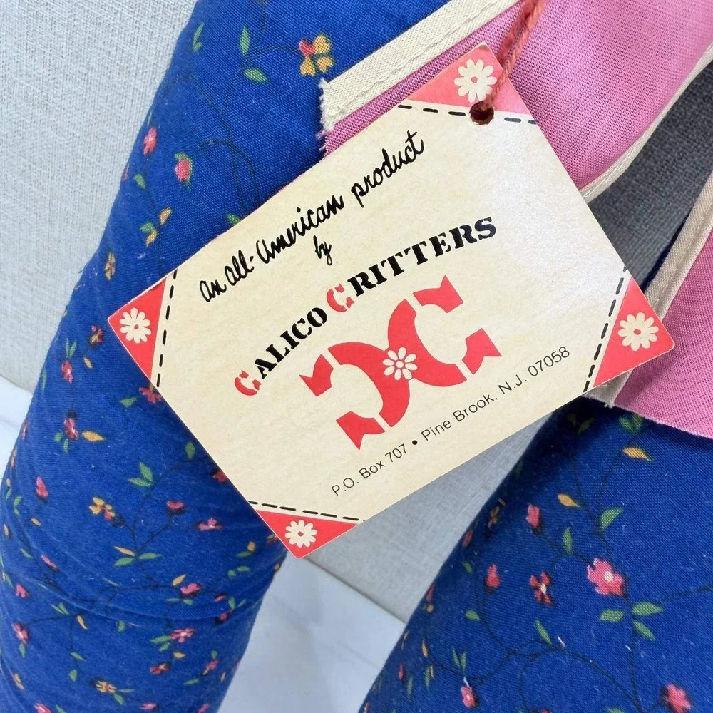 Vintage 1982 Calico Critters Puss in Boots Fabric Cat Boot Shapers New with Tag